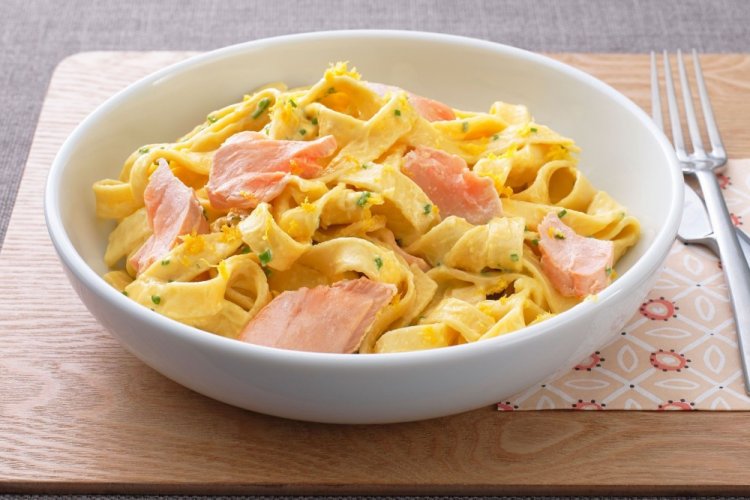 Pasta mit Lachs