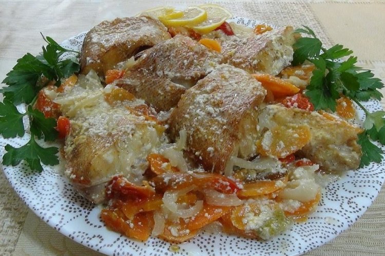 Rotbarsch mit Senf aus dem Ofen