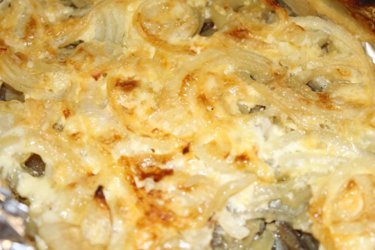 Capelán gratinado al horno