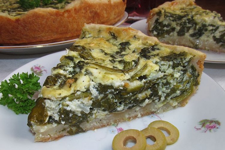 Tarta de acedera y queso