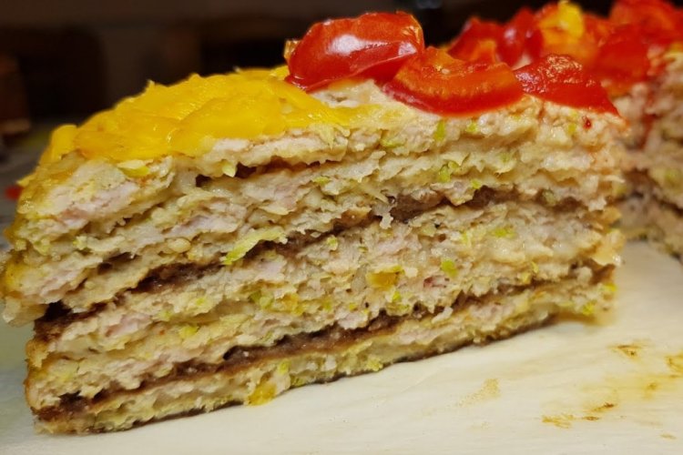 Tarta de carne y acedera