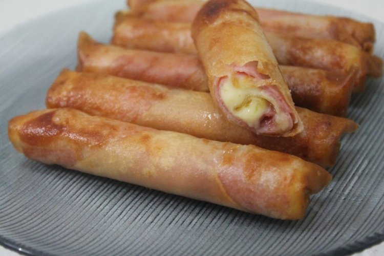Gebratene Schinkenröllchen