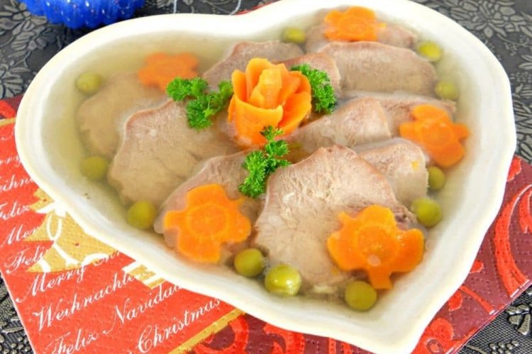 Aspic de lengua sin gelatina