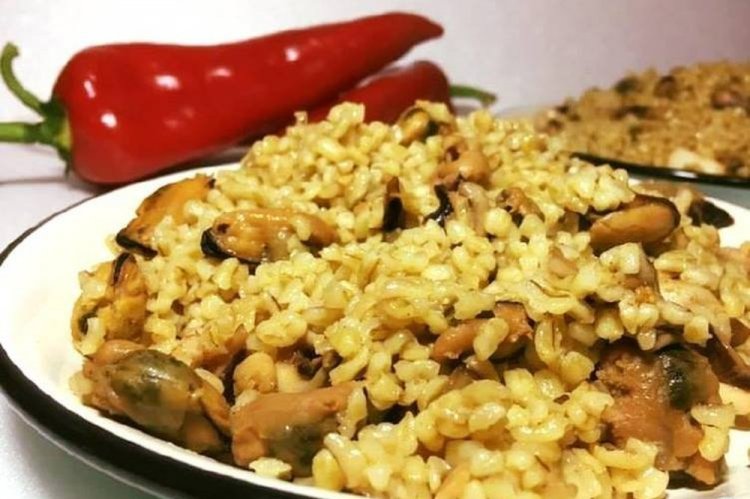 Bulgur mit Muscheln