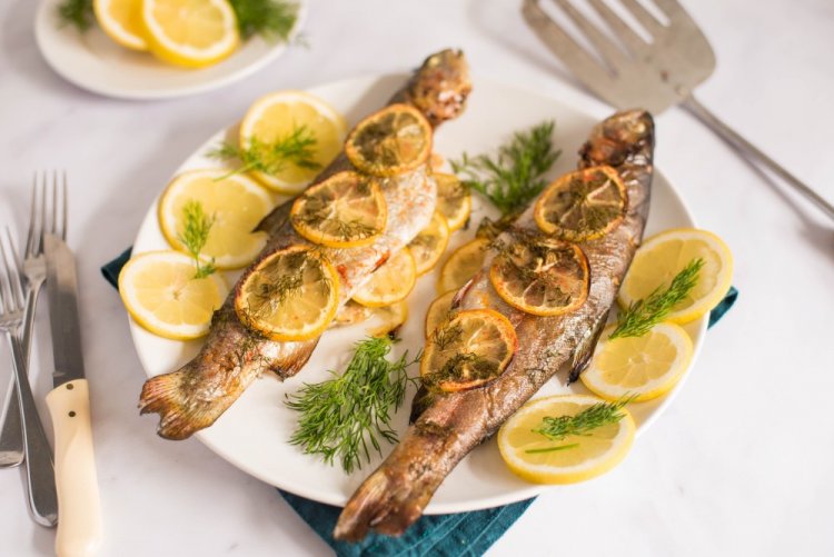 Forelle in Zitronenmarinade