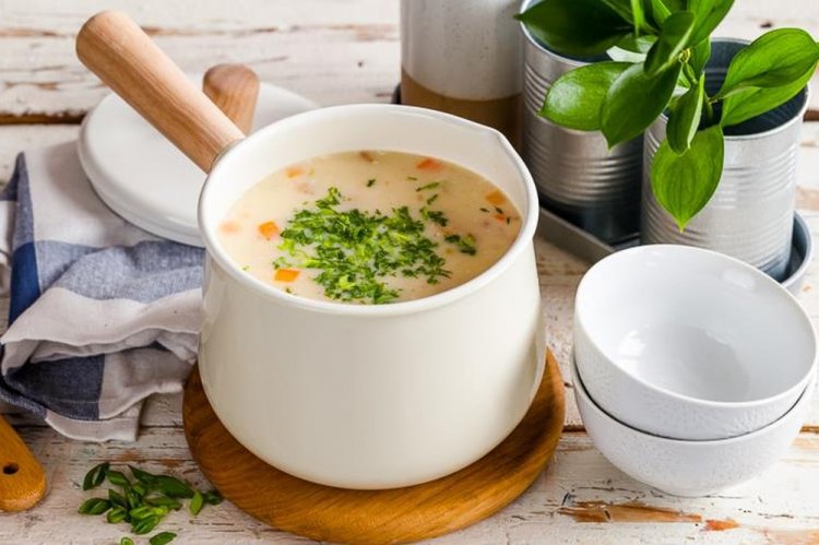 Kartoffelsuppe mit Tilapia