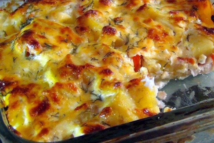 Tilapia mit Kartoffeln und Tomaten aus dem Ofen