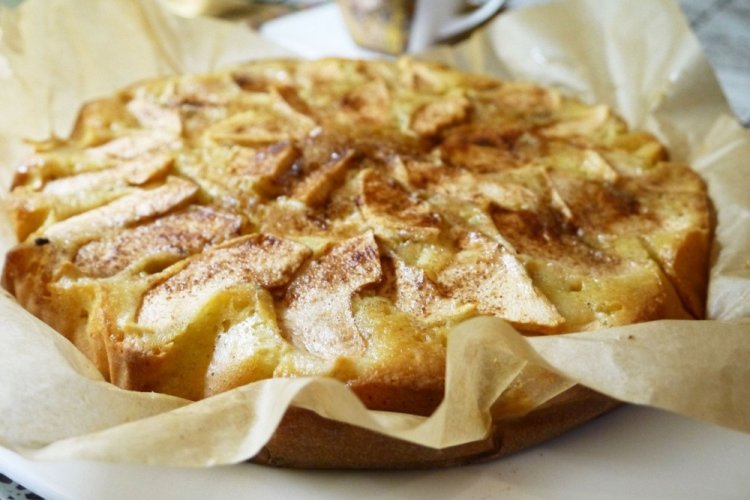 Apple and Cinnamon Charlotte with Sour Milk