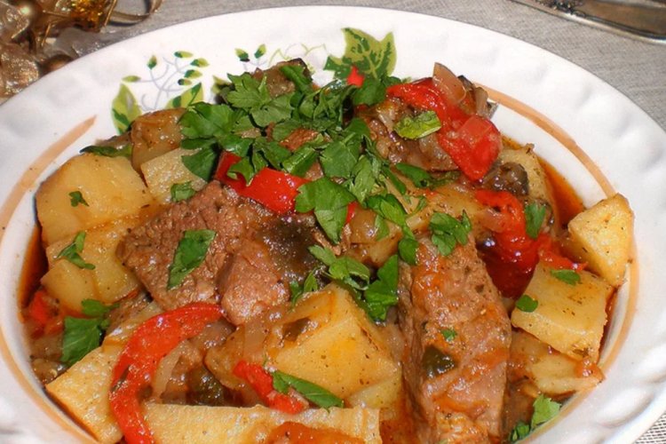Chanachi mit Rindfleisch im Slow Cooker