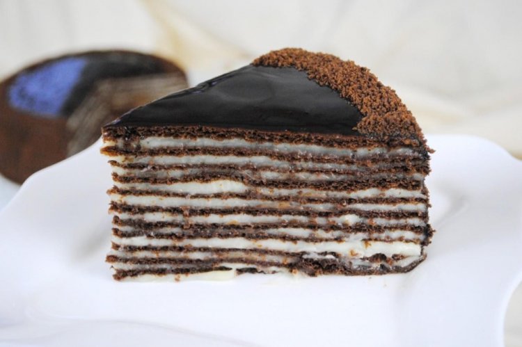 Tarta de chocolate con té y miel