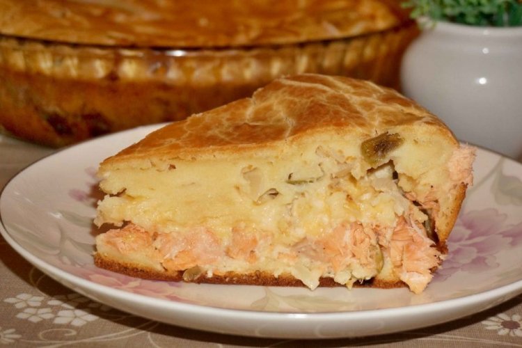 Gusskuchen mit Lachs