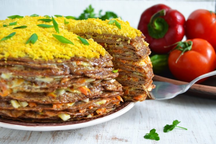 Leberkuchen mit Zucchini