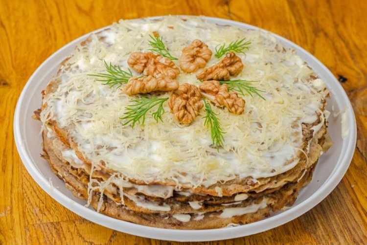 Leberkuchen mit Walnüssen