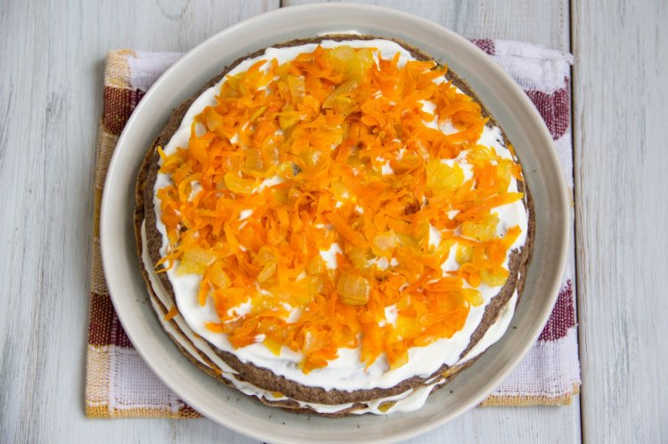 Leberkuchen aus Hühnerleber mit Milch