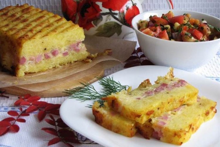 Terrina de patata con tocino