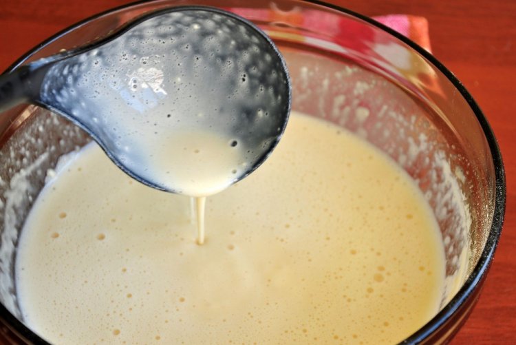 Pfannkuchenteig mit Mineralwasser