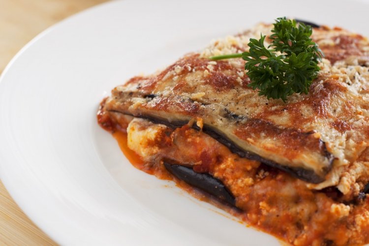 Lasaña de berenjena con carne picada