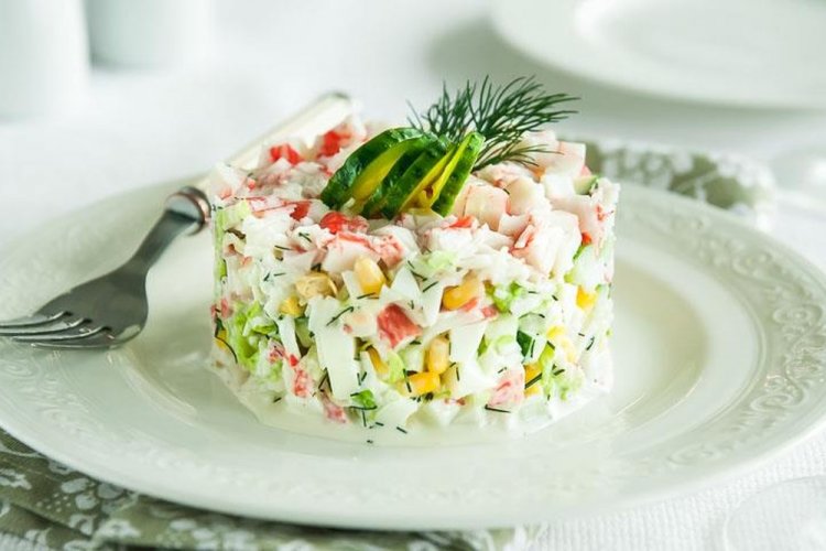 Krabbensalat mit Lachs