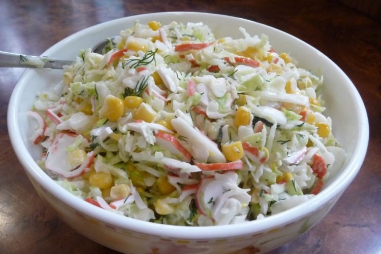 Krabbensalat mit Kohl