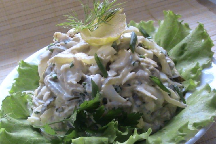 Pilzsalat mit Cornichons