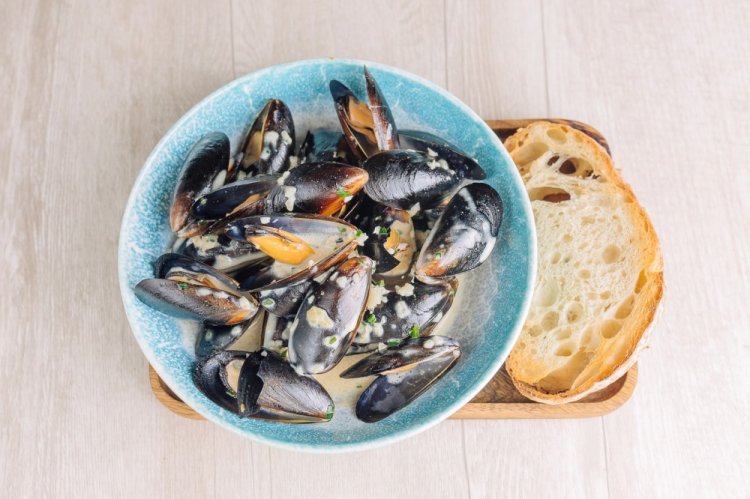 Muscheln in Sahnesauce mit Gorgonzola