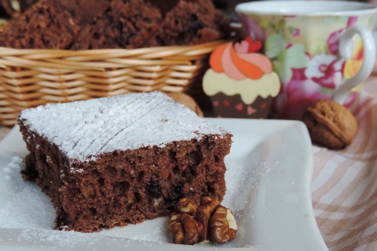 Pastel de chocolate con harina de arroz