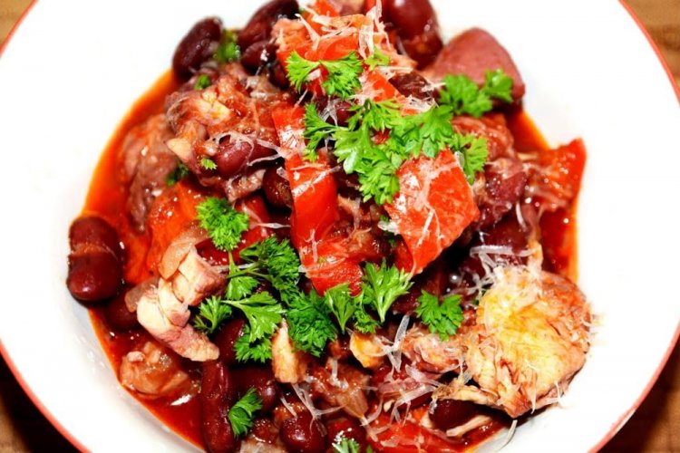 Chakhokhbili with Beans