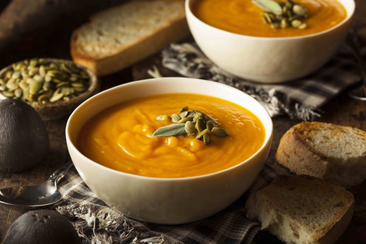 Vegane Kürbiscremesuppe
