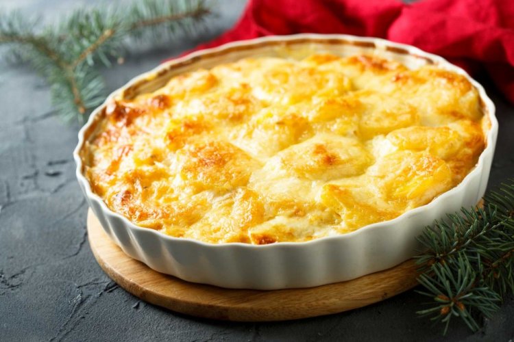 Patatas con beicon y calabacín al horno