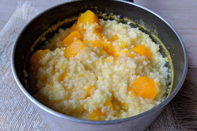 Millet Porridge with Pumpkin and Cottage Cheese