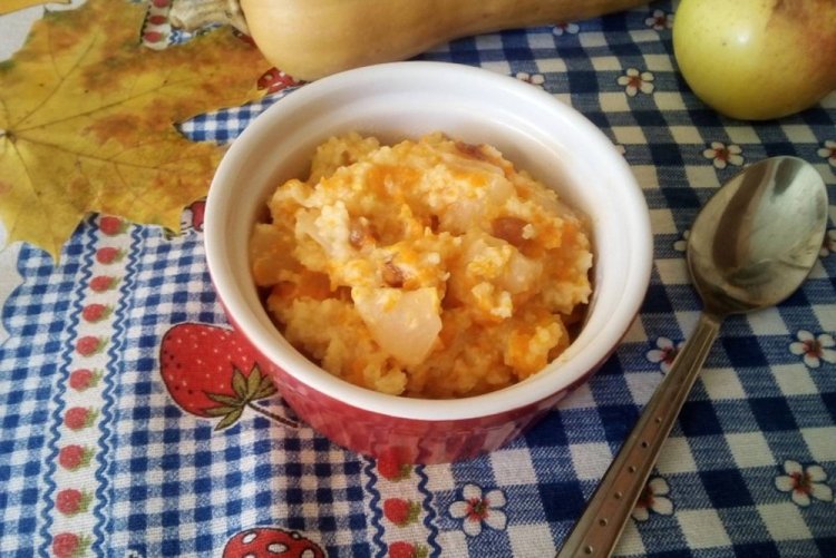 Millet Porridge with Pumpkin and Apples