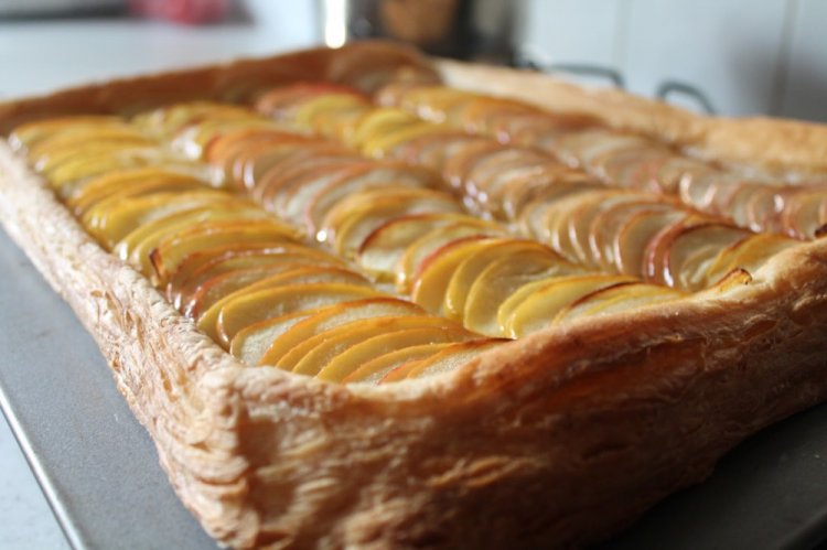 Tarta de manzana de hojaldre