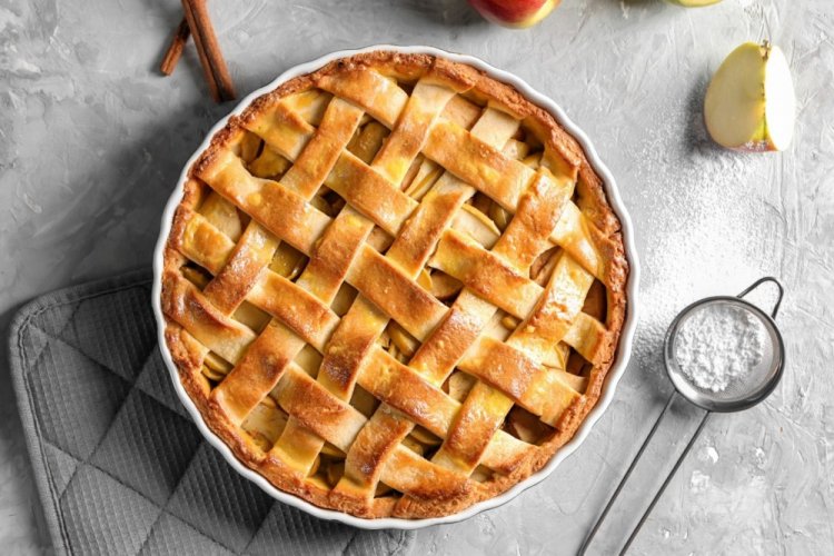 Tarta de manzana enrejada