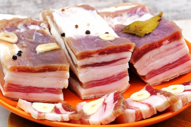Speck in Salzlake zur Langzeitlagerung