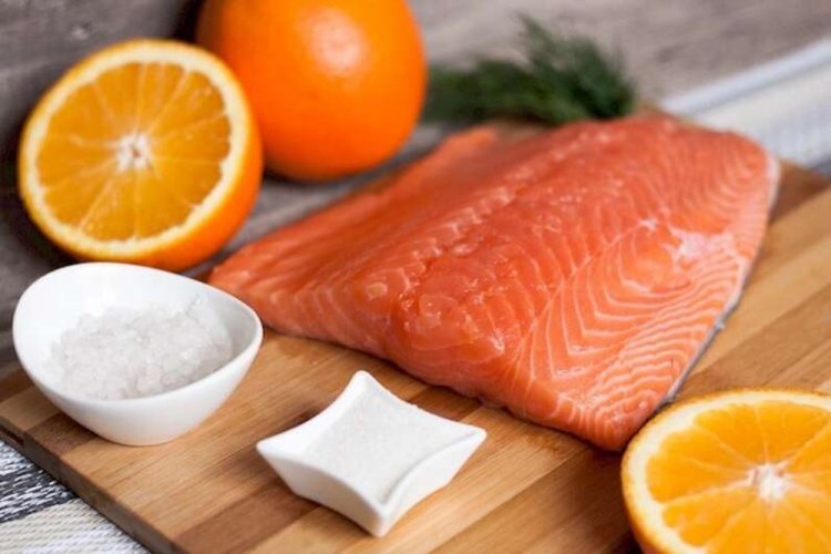 Trucha salada con naranja