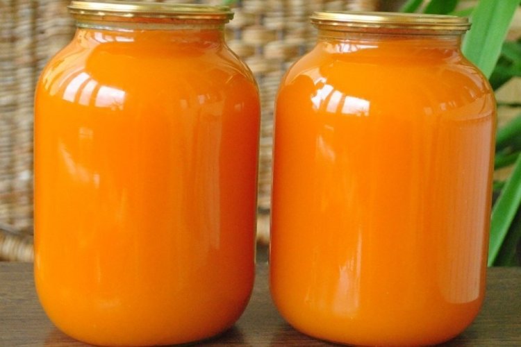 Pumpkin Juice for Winter with Sterilization