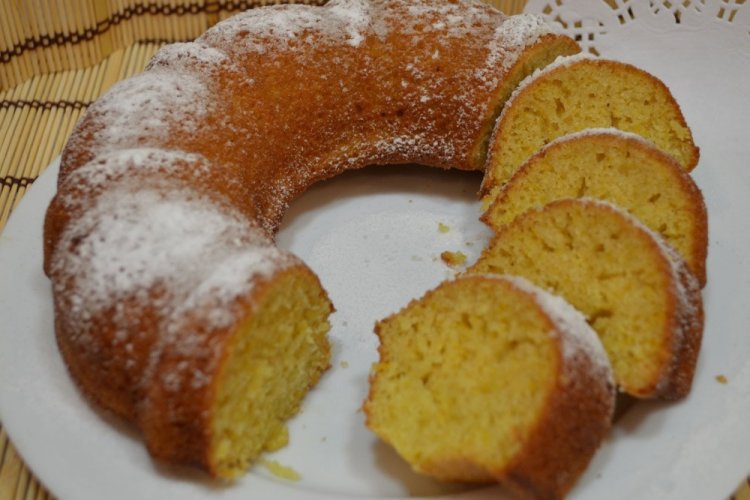 Bizcocho de calabaza con sémola