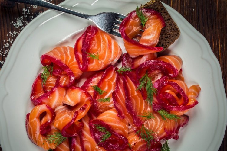 Gravlax de salmón