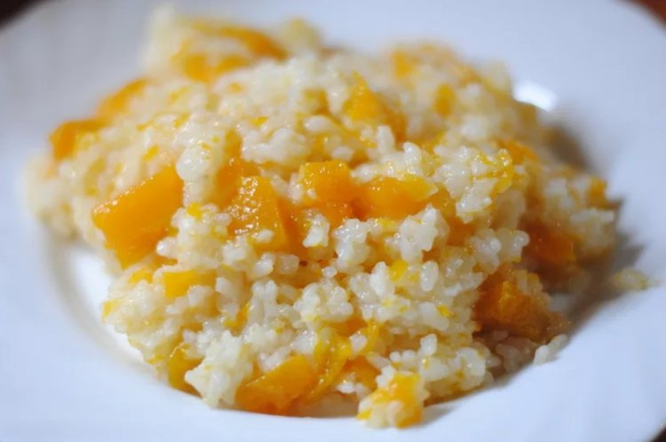 Pumpkin Rice Porridge with Water