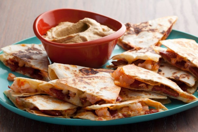 Quesadilla mit Garnelen