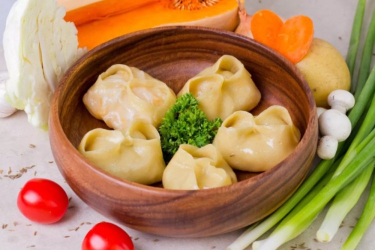 Manti de calabaza con agua