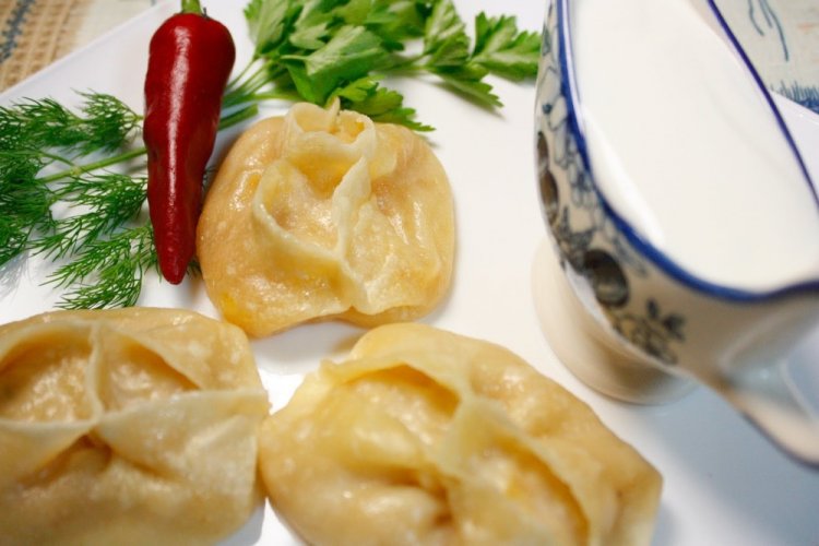 Manti de calabaza en sartén