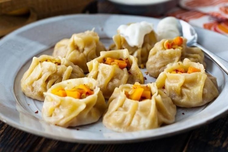 Manti de calabaza especiada