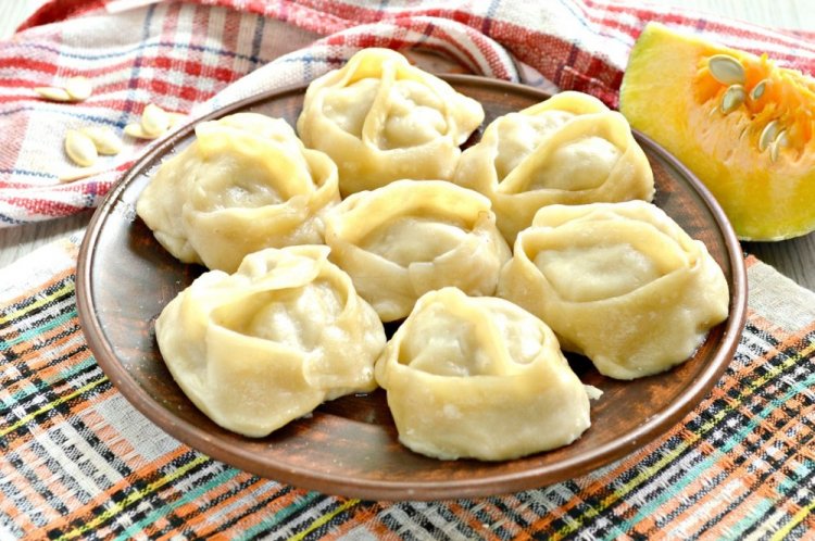 Manti de calabaza y requesón