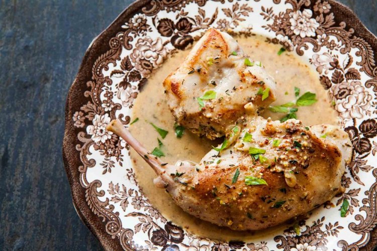 Rabbit Baked in Sour Cream and Soy Sauce