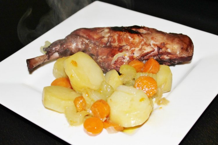 Rabbit with Potatoes in the Oven