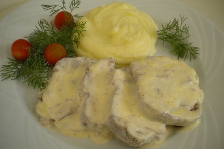 Pork Tongue in Creamy Mustard Sauce