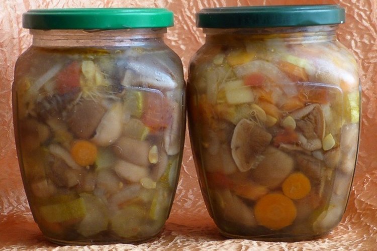 Marinierte Butterpilze mit Gemüse