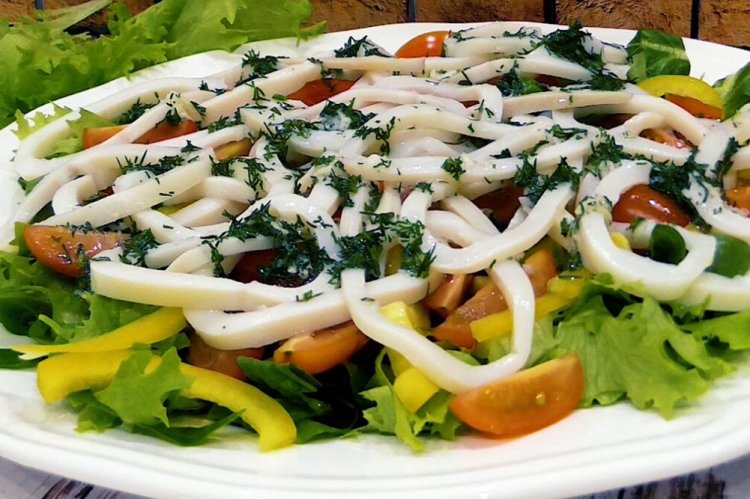 Calamari and Vegetable Salad