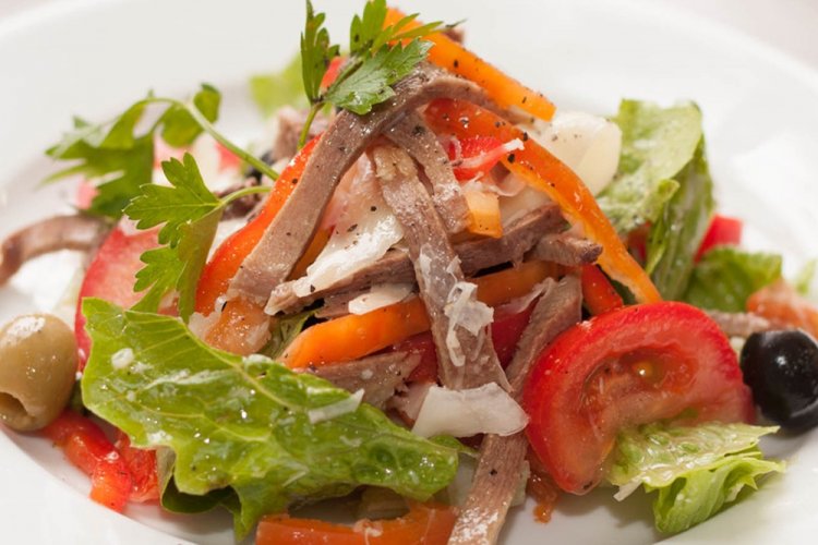 Beef Tongue and Vegetable Salad